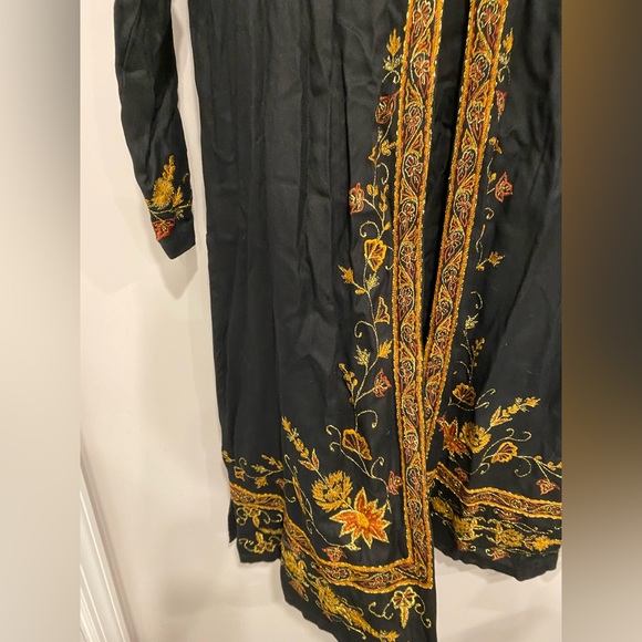 VTG Florissant Boho Embroidered Long Jacket Duster - Picture 6 of 7